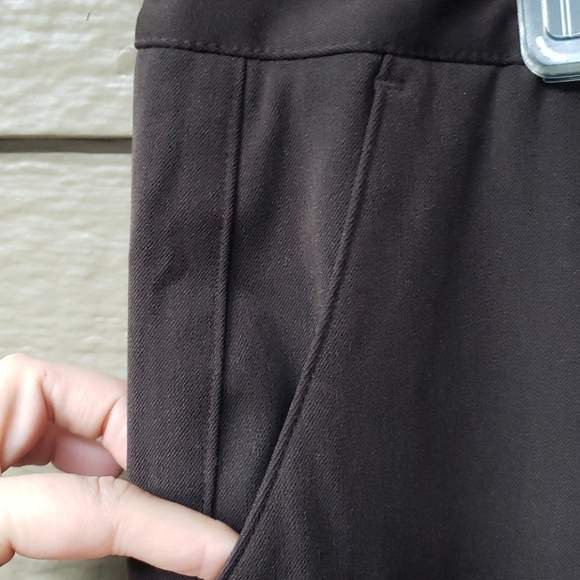 Talbots Petites stretch brown pants wide leg 16P - Picture 5 of 13
